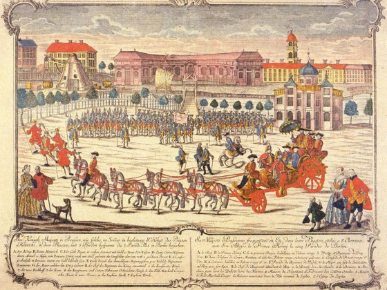 Sommerparade Friedrichs II. im Lustgarten 1750e, Probst b