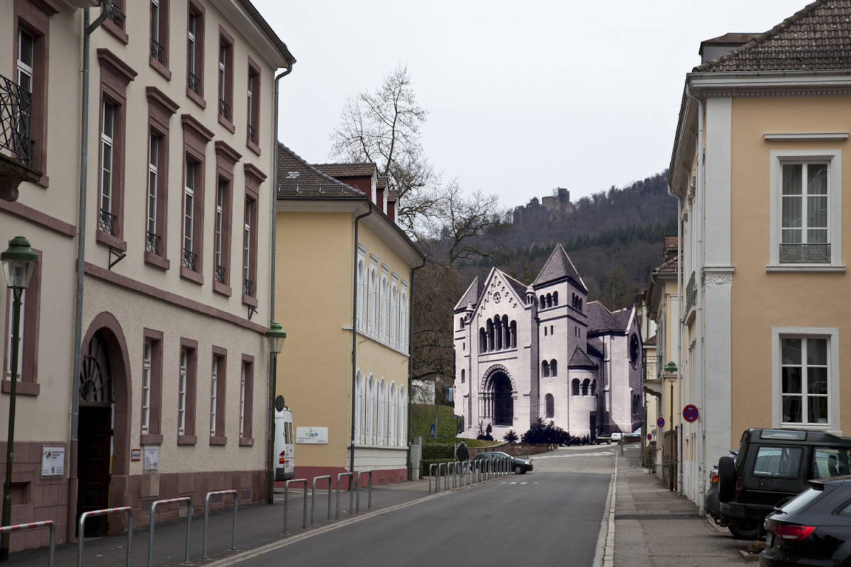 Fotomontage hist. Synagoge Baden-Baden