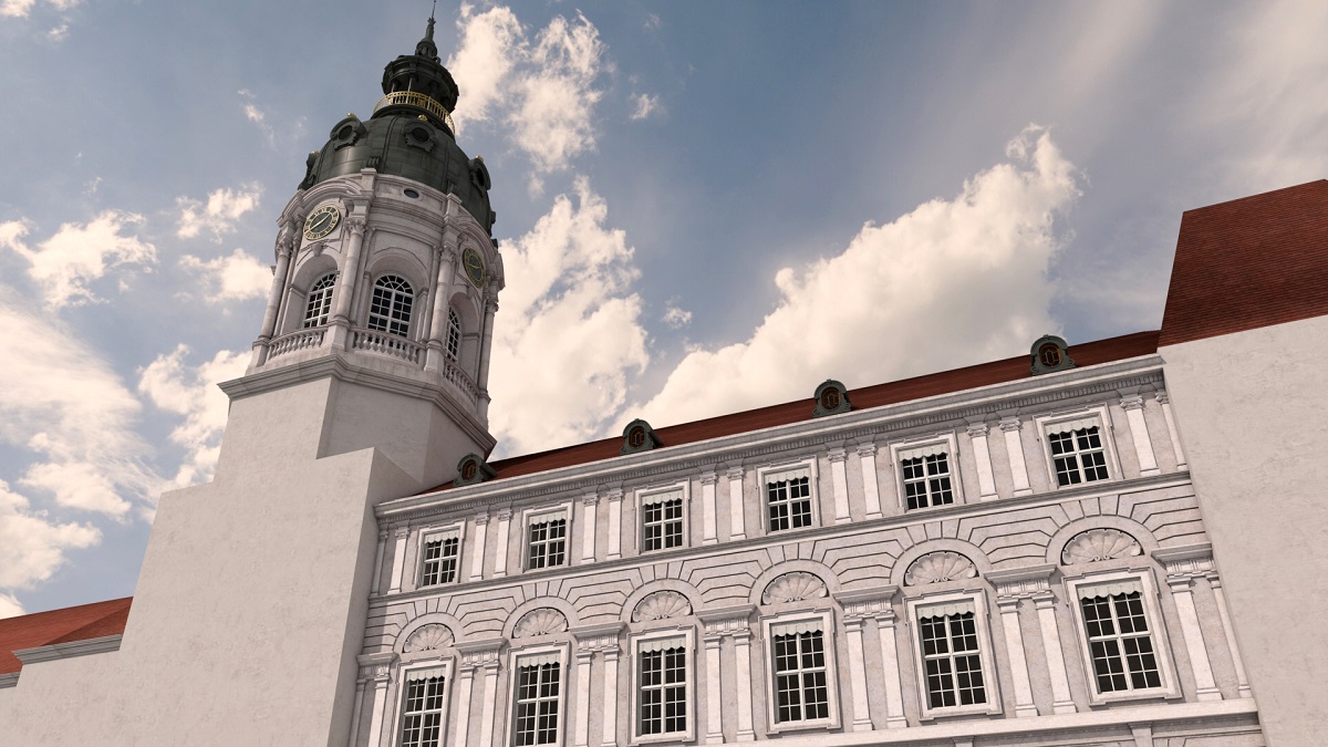Schloss-Turm Neustrelitz 3D-Modell Architectura Virtualis Residenzschlossverein AP Holger Wilfarth Gesamtansicht unv