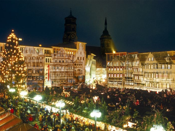 Weihnachtsmarkt Projektion Stuttgart