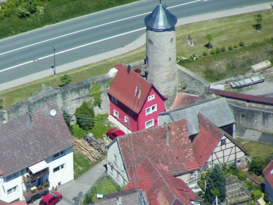 Luftbild Schneckenturm und Häuschen