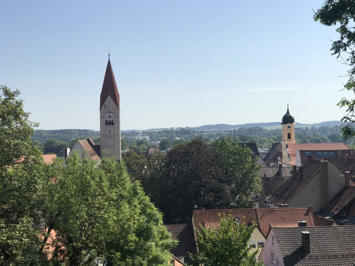 Blick vom Afraberg nach Osten mit St. Martin und Dreifaltigkeitskirche