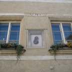 Fenstergruppe 15. Jh in Sgaffitorahmen bezeichnet "1534"