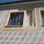 vermauertes gotisches Fenster
