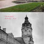 Schloss Neustrelitz Bildvergleich 1910 vs. 2017 Stadtbild Mecklenburg-Strelitz Parkansicht Schlossturm