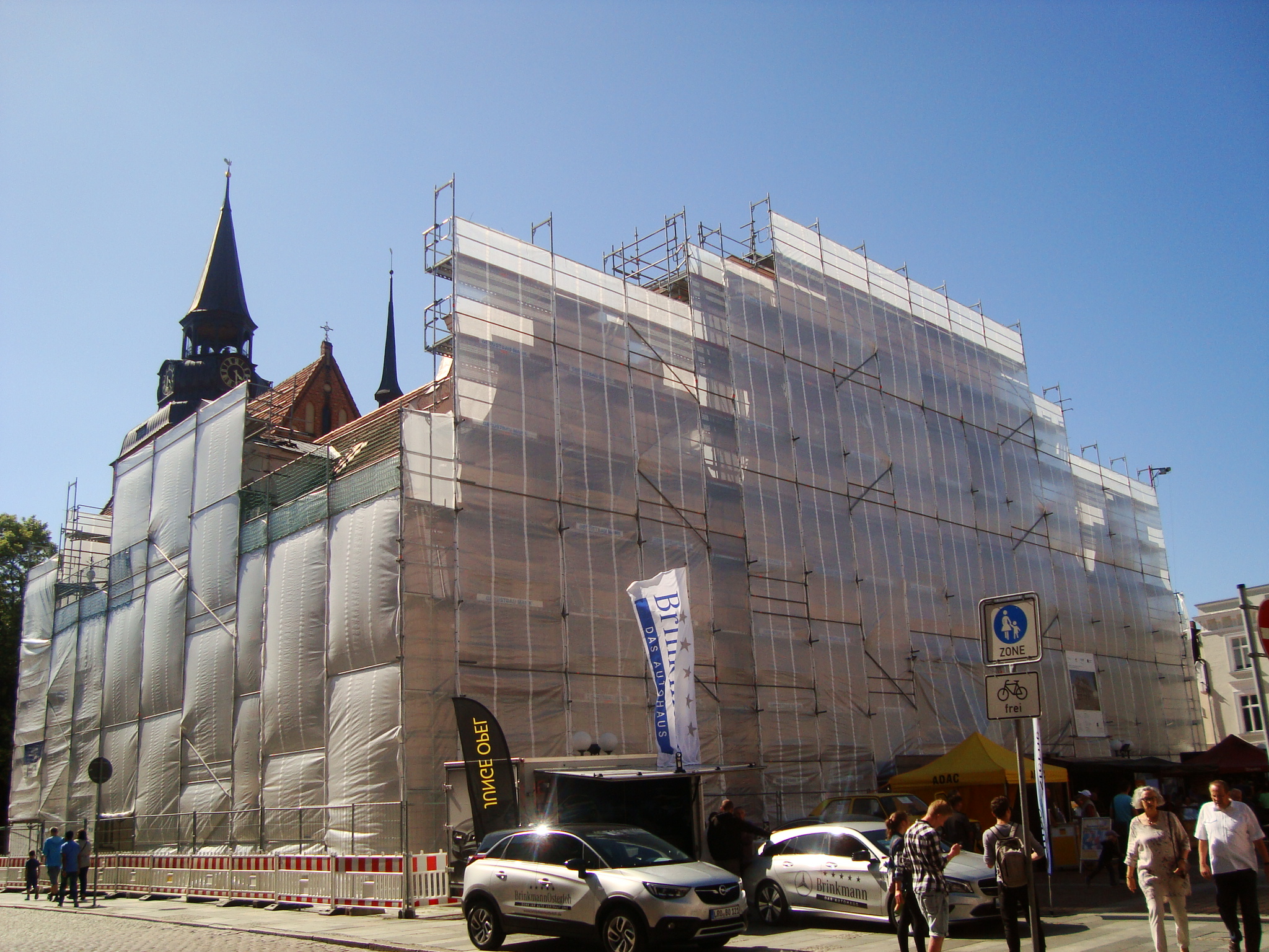 Güstrow Rathaus Juni 2017 Sanierung
